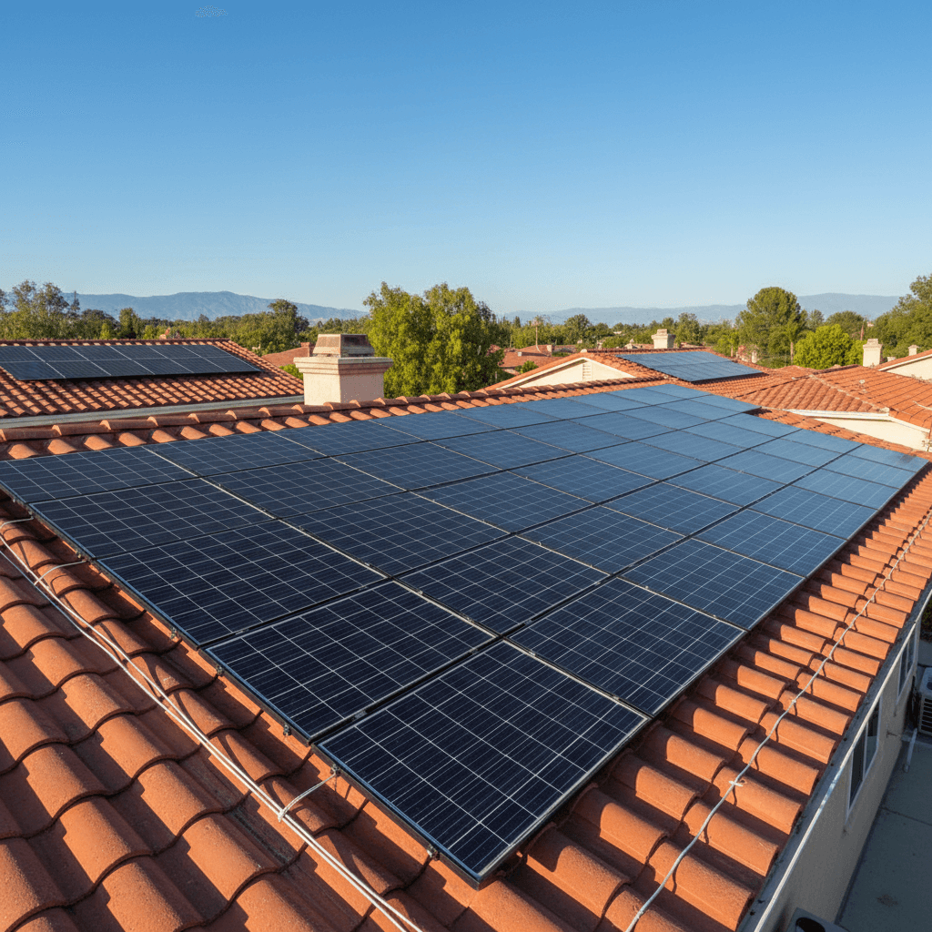Solar array on residential home